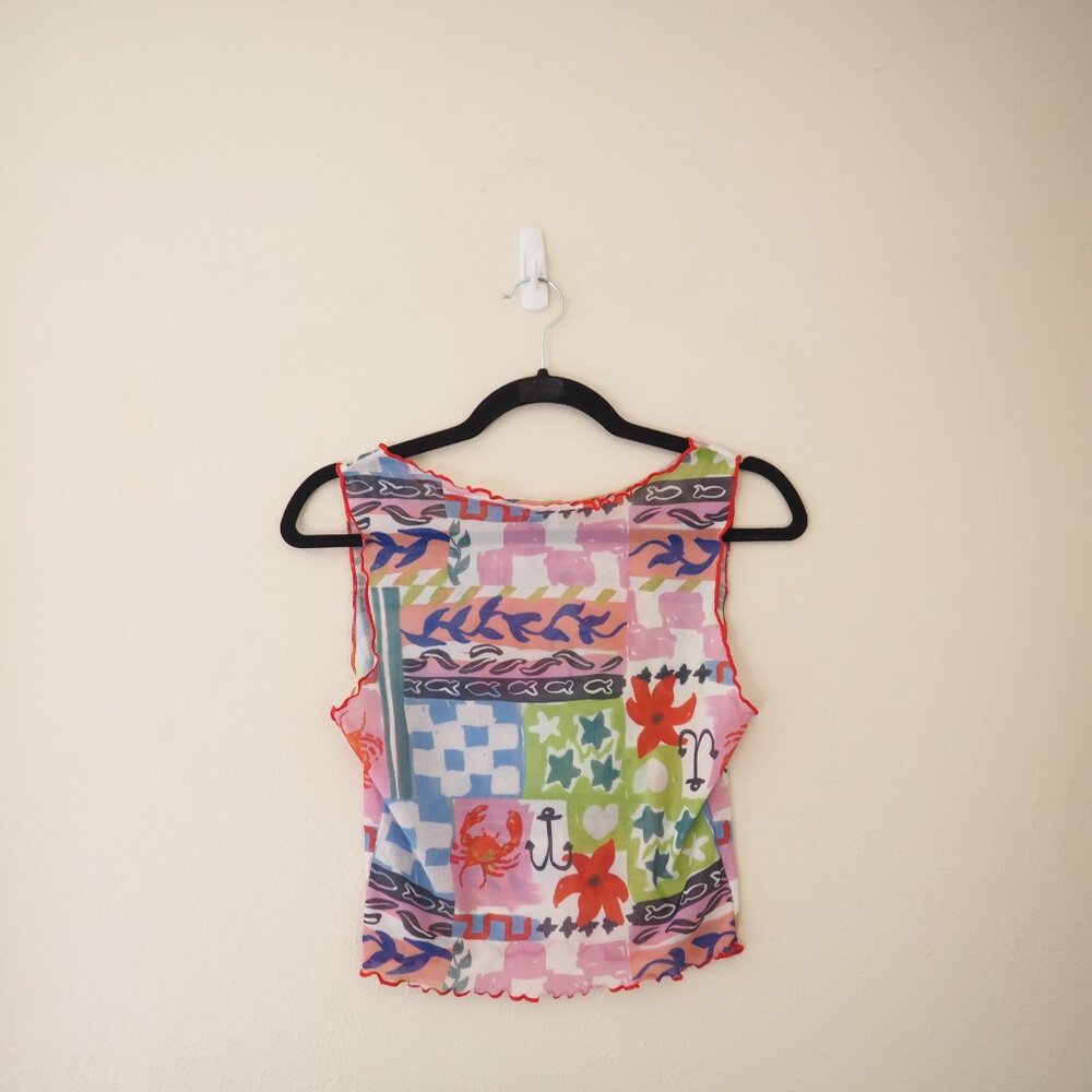 !! Princess Polly Ace Mesh Sleeveless Crop Top sz US 8 - Picture 4 of 8